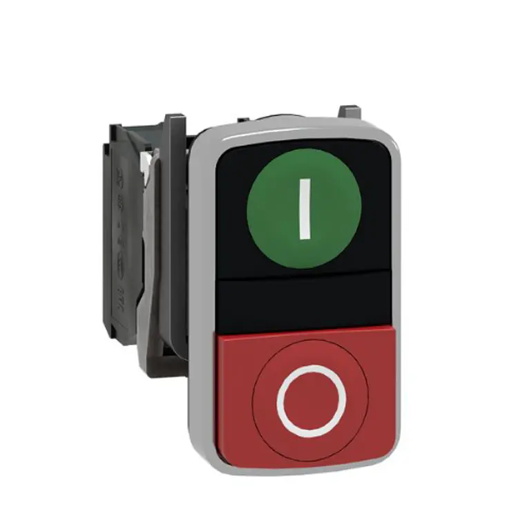 XB4BL73415  Pulsador Doble Harmony – Arranque / Parada, Metálico Ø22 mm 1