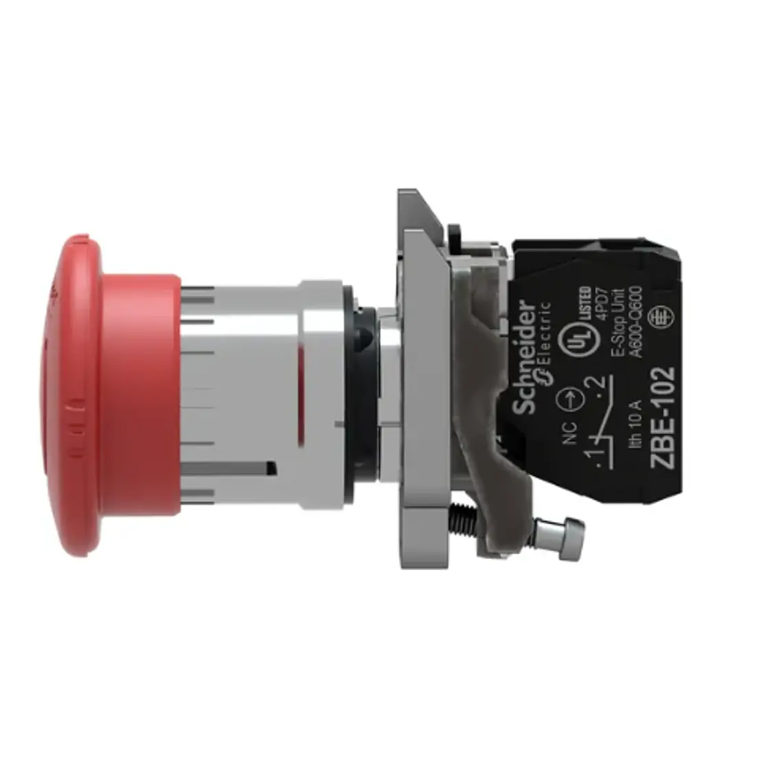 XB4BS8442  Pulsador de parada de emergencia – Harmony XB4 Schneider Electric 4