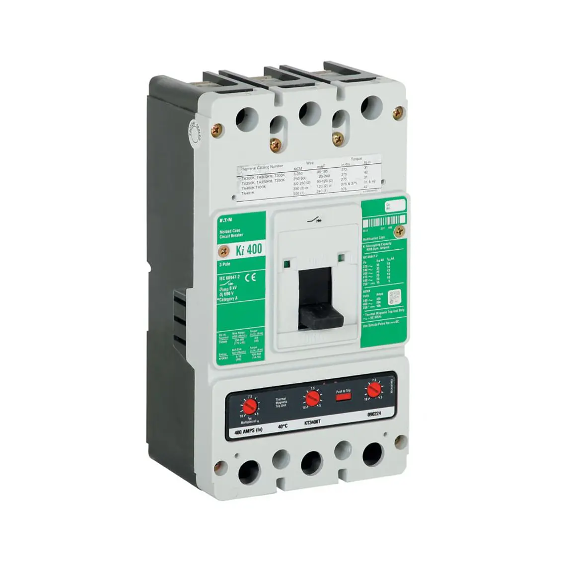 Breaker Industrial Cutler-Hammer KI3350 – Interruptor Automático Caja Moldeada 350 A, 3P 3