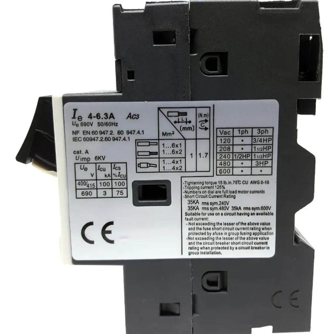 YCP5-25-ME22 Guardamotor 20–25 A, 3 Polos CNC Electric 2