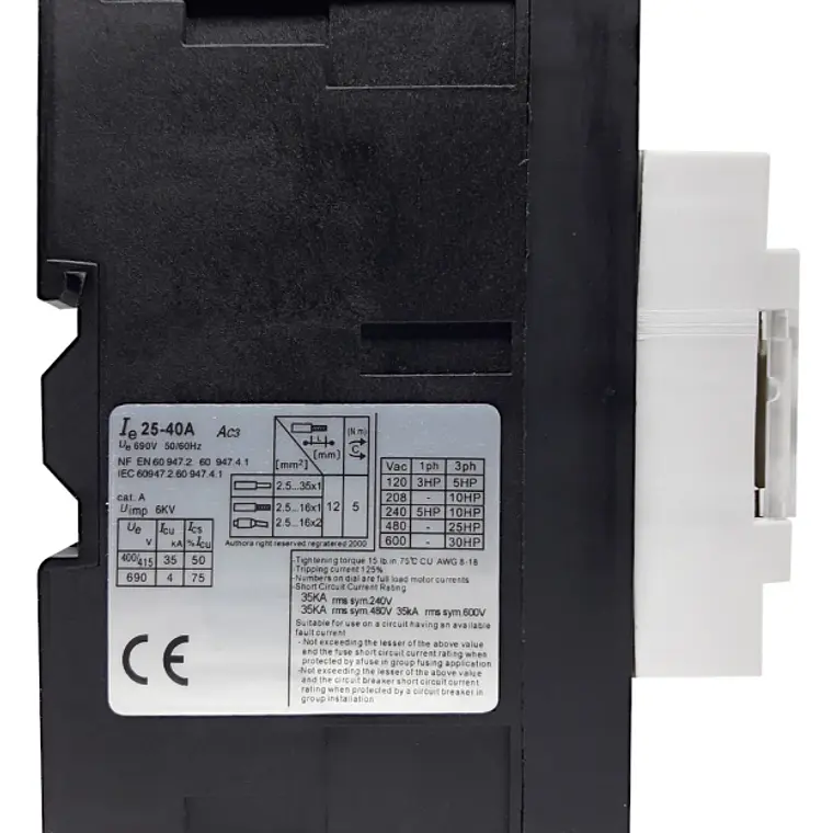 YCP5-80-ME80 Guardamotor  56–80 A, 3 Polos CNC Electric 2