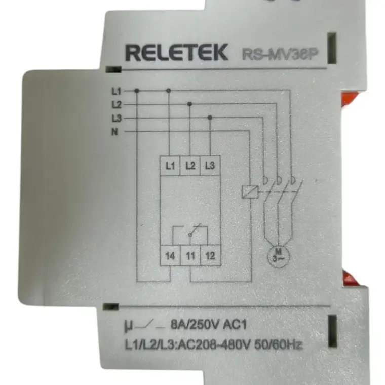 RELE  VIGILANTE DE TENSION TRIFASICO RELETEK RS-MV36P  2