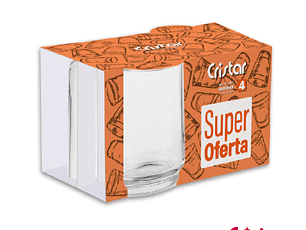 Vaso Alegro Bebidas X 4 Unidades