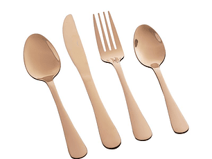 CUBIERTOS GOLDEN ROSE 16 PIEZAS