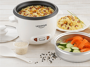 Olla Arrocera Blanca 5 TZ UNIVERSAL preparaciones saludables para todos.