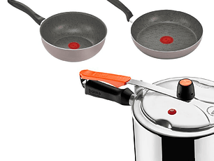 Olla a Presión IMUSA 4,5L + Sarten + Wok 24cm Talent