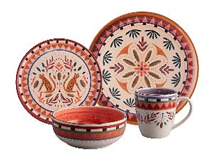 Vajilla Corona Selvática 4 Puestos 16 Piezas