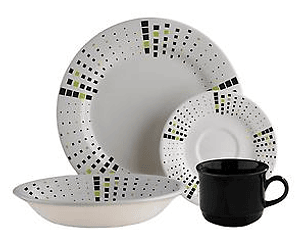 Vajilla Corona Malaya 4 puestos 16 piezas