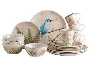 Vajilla Corona Lovely Garden 4 puestos 16 piezas