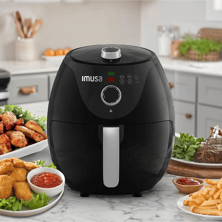Freidora de Aire IMUSA Airfryer Esencial 3,2 Litros negra 7