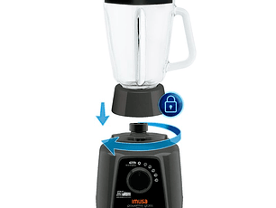 Licuadora IMUSA Powermix Glass 5 Velocidades Negra