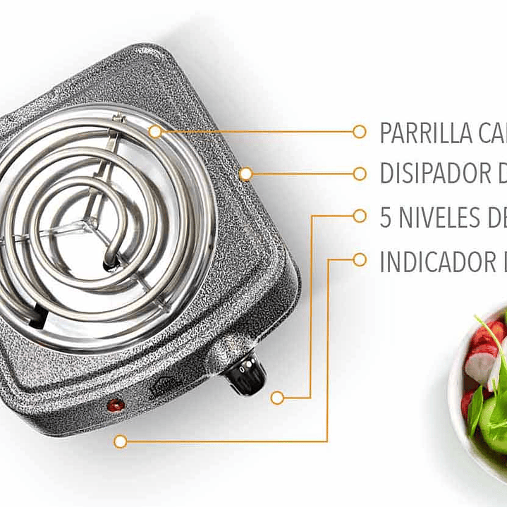 Estufa Eléctrica 1 Puesto Azul / Home Elements 2