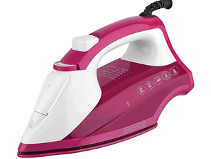 Plancha de Vapor Suela Cerámica Rosada / Black and Decker