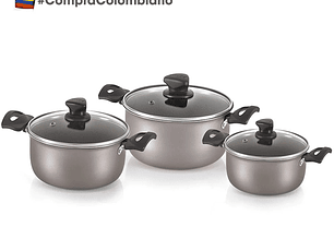 Juego de Ollas 6 Piezas Antiadherente  Talent / Imusa