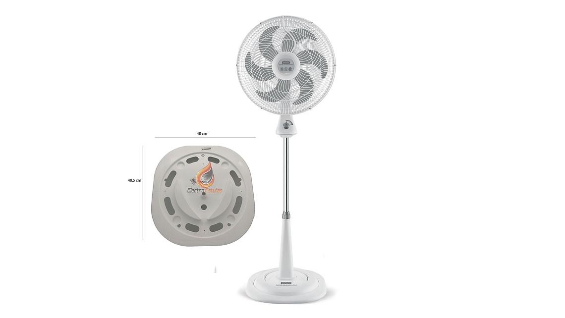 Base Pedestal Ventilador Samurai Turbo Blanca 3