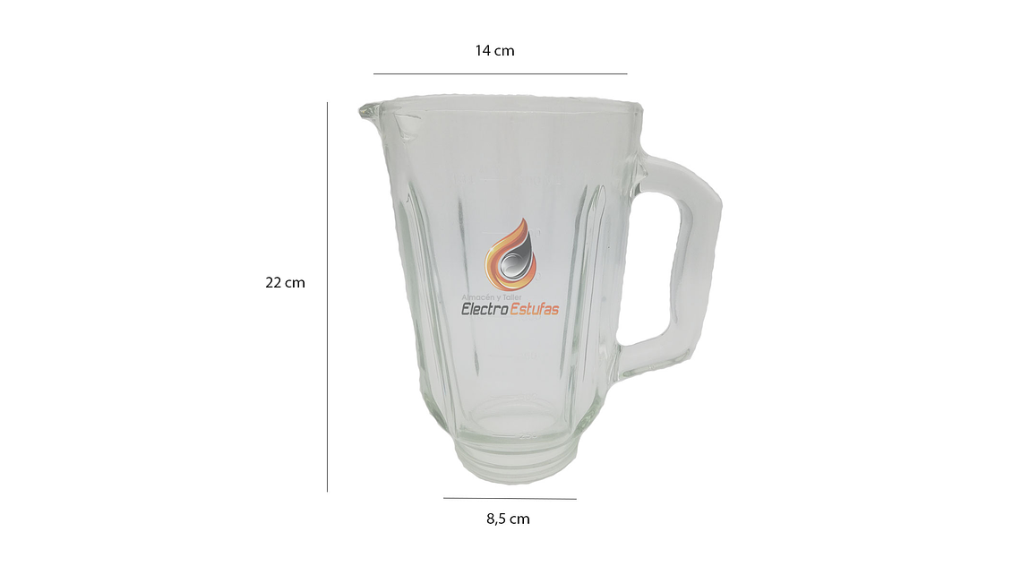 Repuesto Licuadora Universal Elite Turbomax Vaso De Vidrio 1