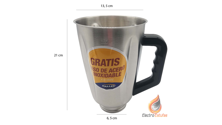 Vaso Licuadora Kalley En Acero Inox 5