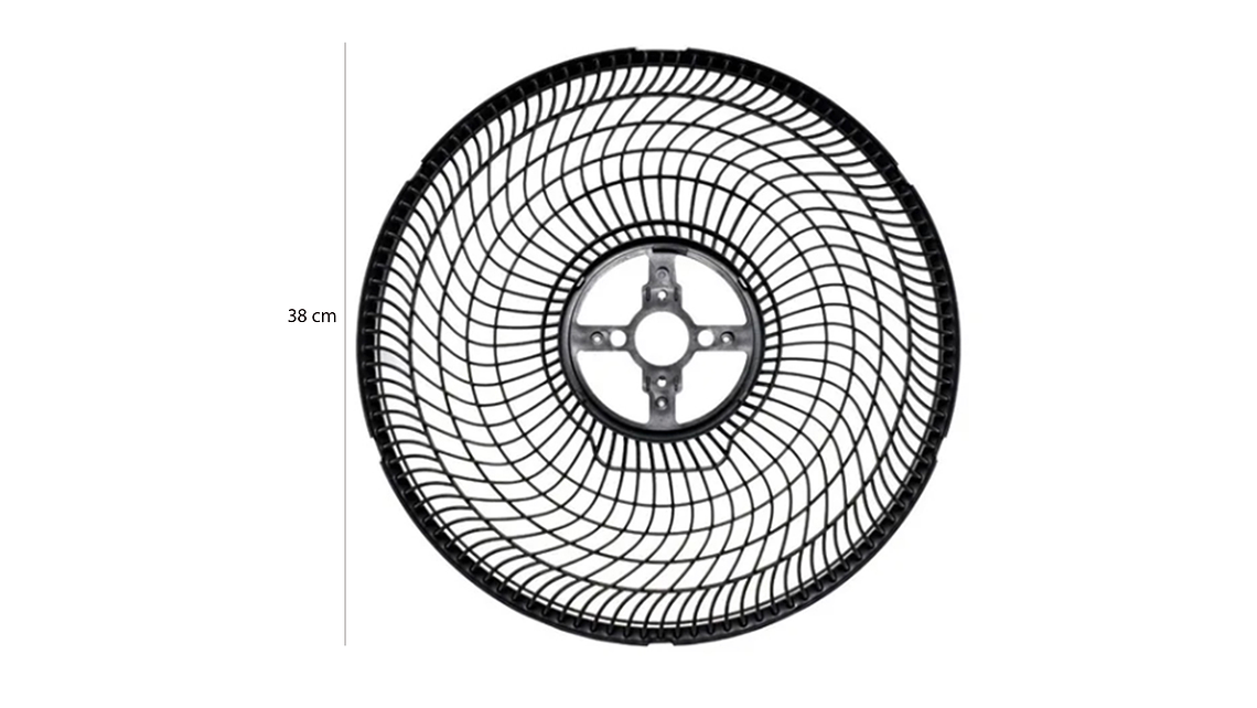 Malla o Parrilla Trasera Ventilador Samurai Tutbo Compact Negra 2