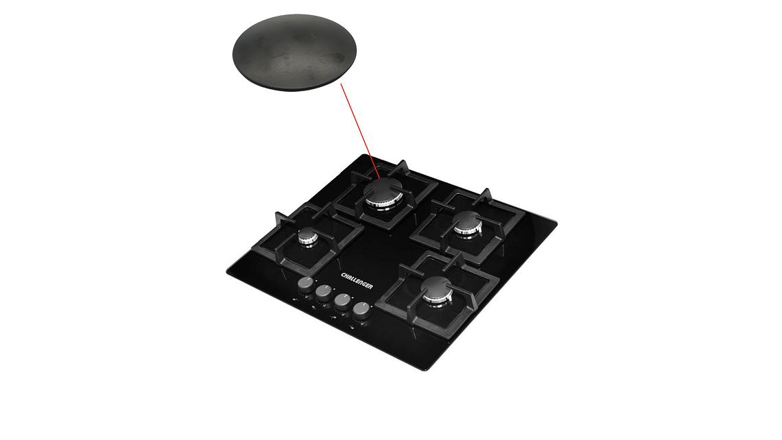 Tapa Quemador Grande Para Estufa Challenger  4