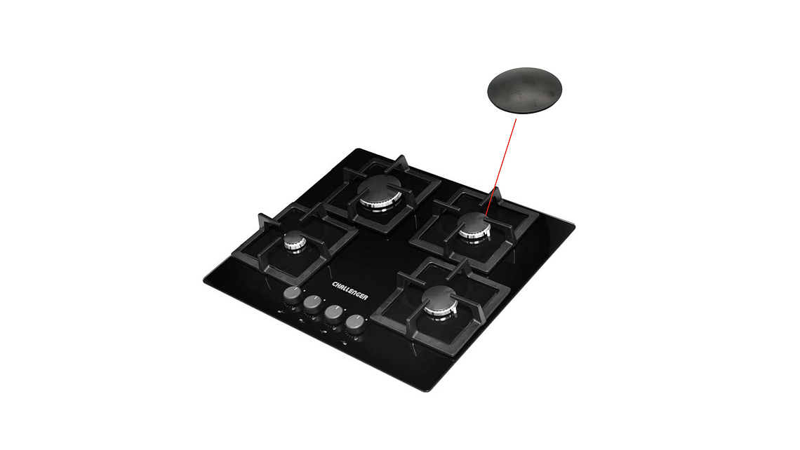 Tapa Quemador Semirapido Para Estufa Challenger 4