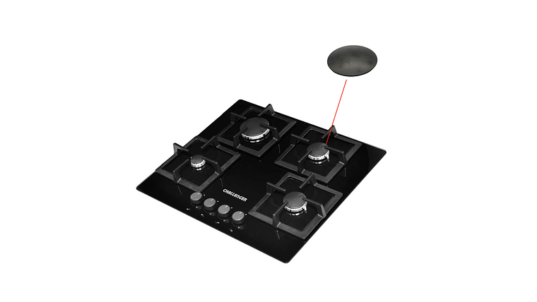 Tapa Quemador Semirapido Para Estufa Challenger 4