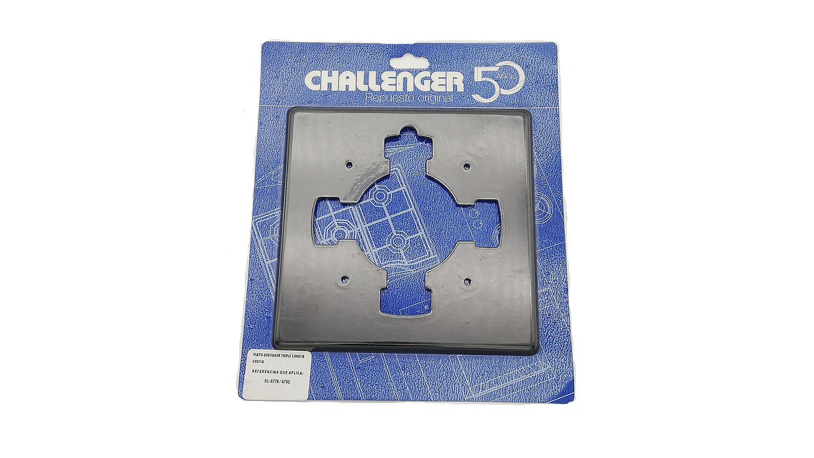 Plato Challenger Cuadrado 3 Coronas 2