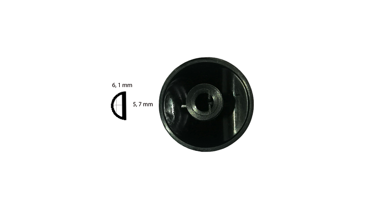 Perilla Larga Negra Para Estufa Abba  5