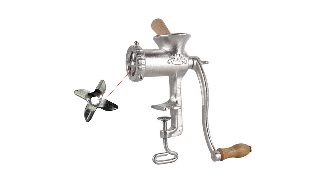 Repuesto Molino Corona Cuchilla Carne  4