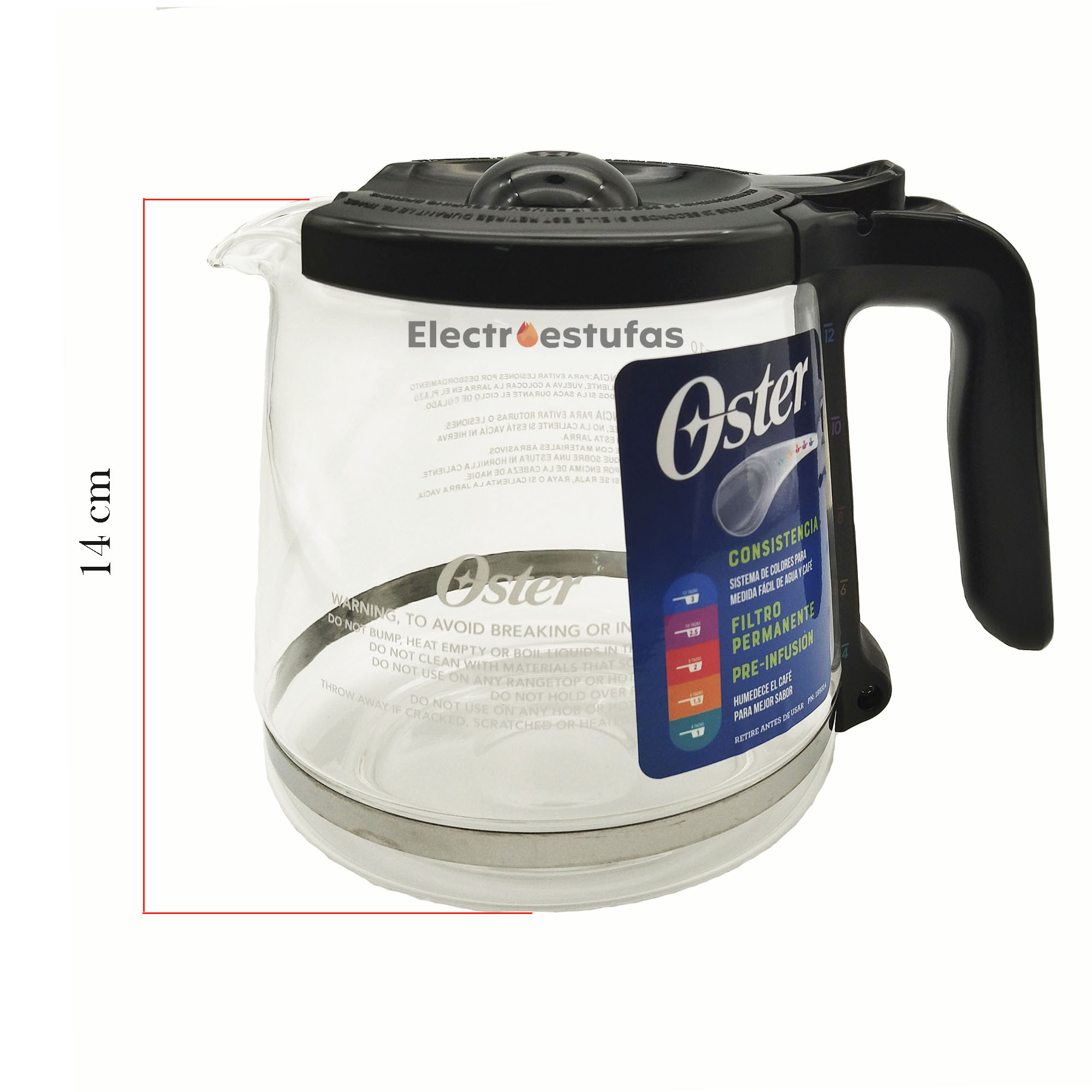 Repuesto Cafetera Oster Programable Jarra 12 Tazas