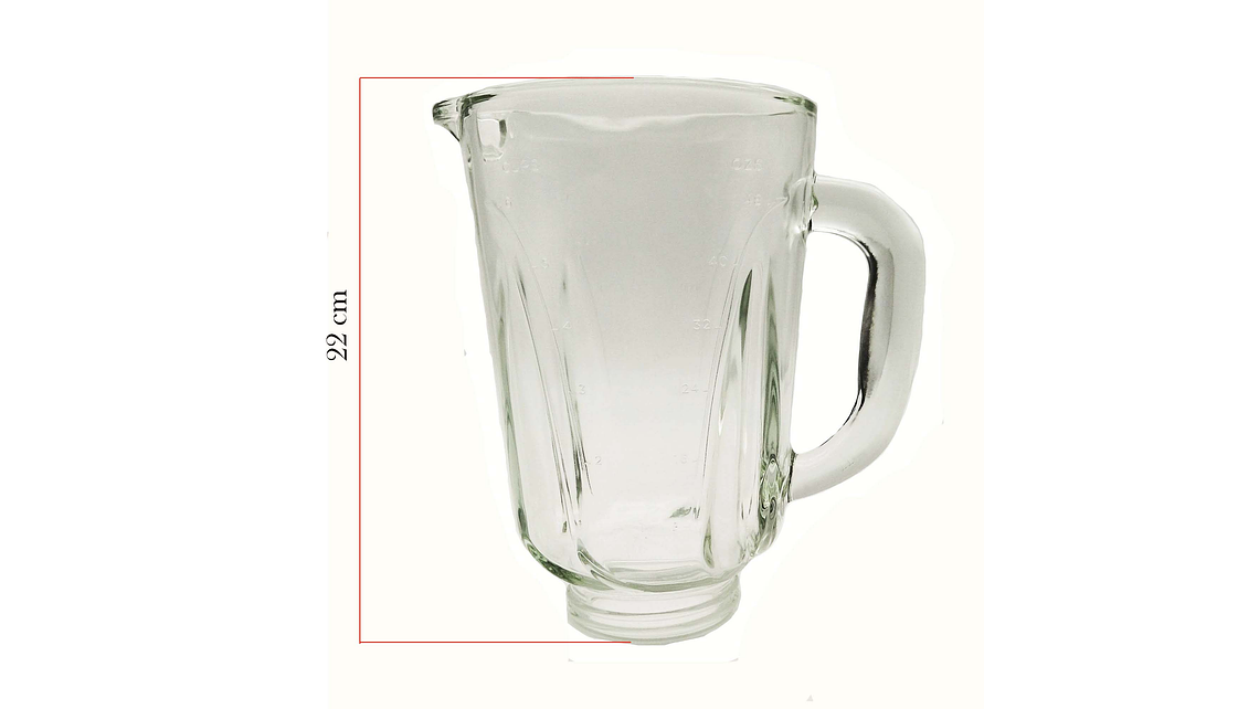 Vaso Vidrio Pulverix Repuesto Licuadora Black+Decker 5