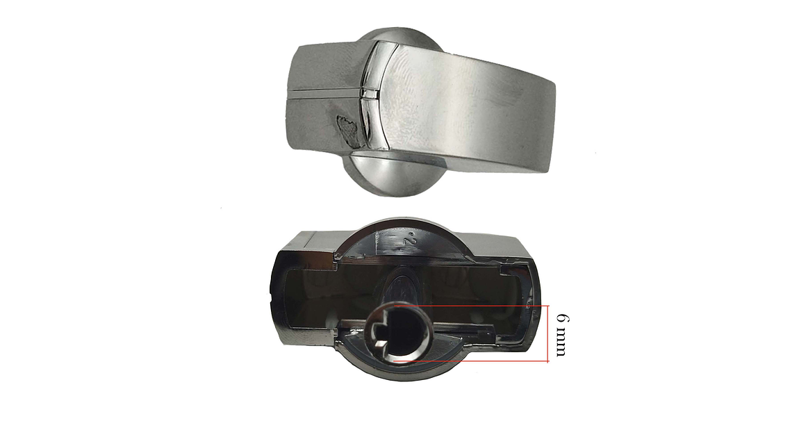 Perilla Plana Plateada Para Estufa Mabe  6