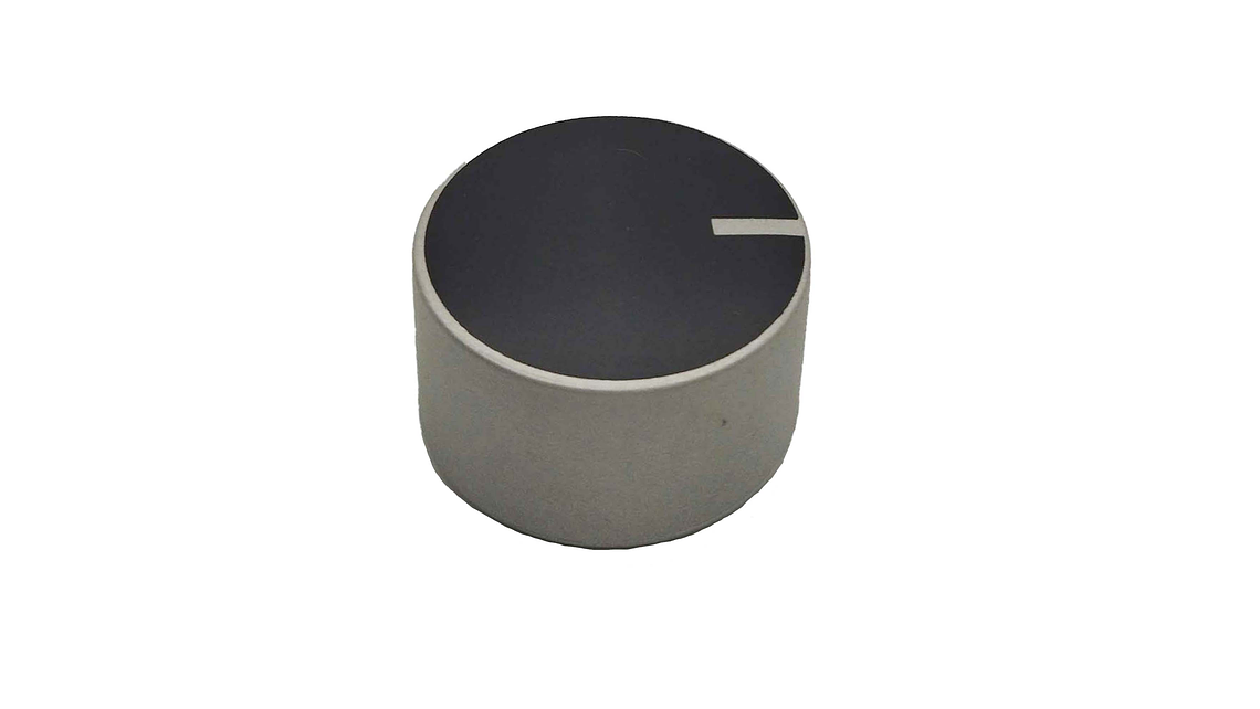 Perilla Redonda Gris/Negro Pequeña Para Estufa Mabe  2