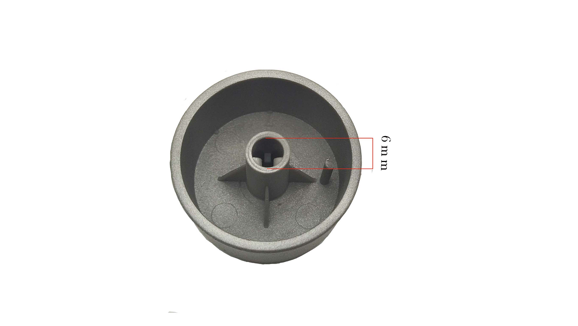 Perilla Redonda Gris/Negro Pequeña Para Estufa Mabe  4