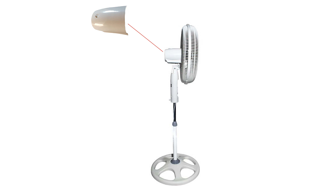 Carcaza Motor Blanca Para Ventilador Altezza  3