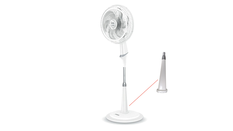 Repuesto Ventilador Samurai Turbo Set Tubo Blanco 3