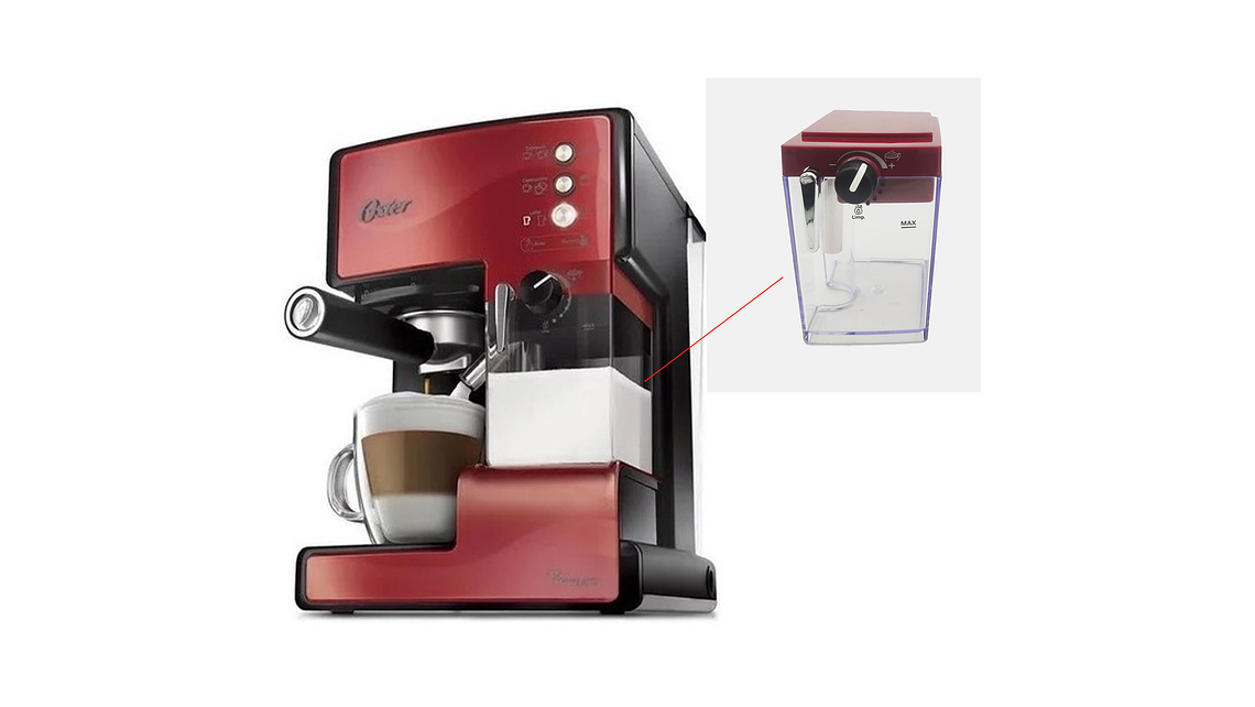 Tanque Leche Para Capucchinera Oster 6601  4