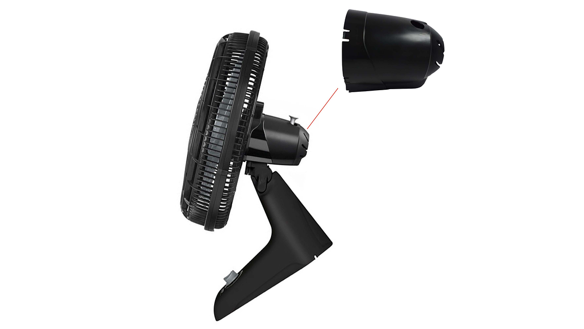 Repuesto Ventilador Samurai Extreme Carcaza Motor Negro 4