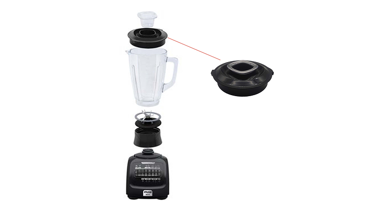 Repuesto Tapa Negra Licuadora Imusa Force XL 4