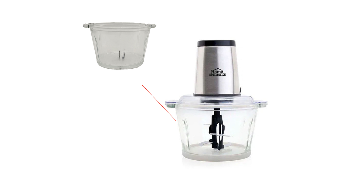 Repuesto Vaso Vidrio Picadora Home Elements Picamixer 4