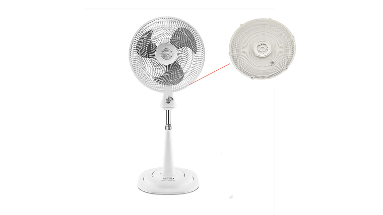 Malla o Parrilla Trasera Ventilador Samurái Comfort Blanca 3