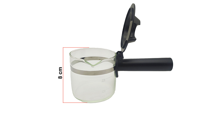 Jarra 2 Tazas Con Manija Para Cafetera espreso Home Elements  5