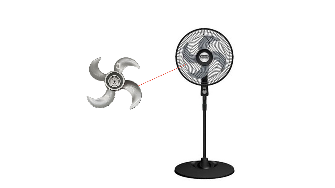 Repuesto Ventilador Samurai Power 4 aspa 18 4