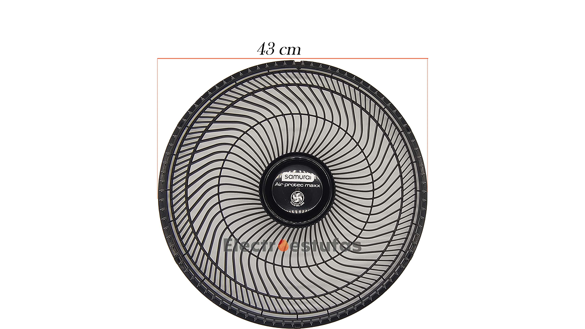 Malla o Parrilla Delantera Ventilador Samurái Air Protec Negro 2
