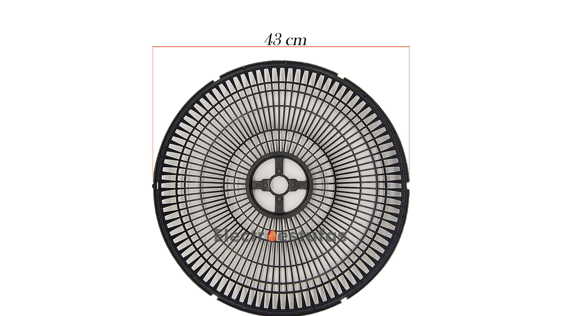Malla o Parrilla Trasera Ventilador Samurái  Air protec Negra 2