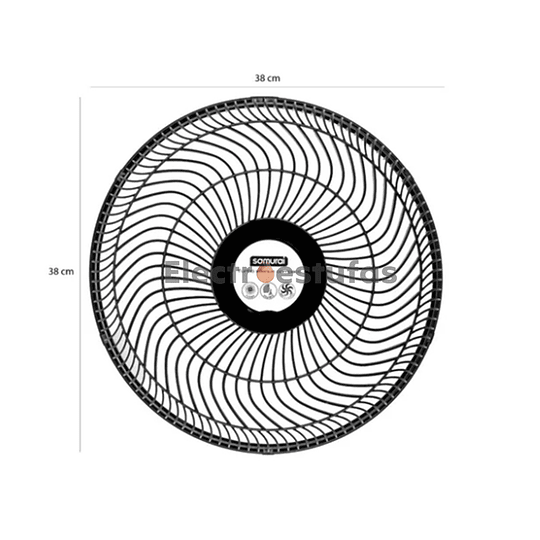 Malla o Parrilla Delantera Ventilador Samurai Turbo Compact Negra 