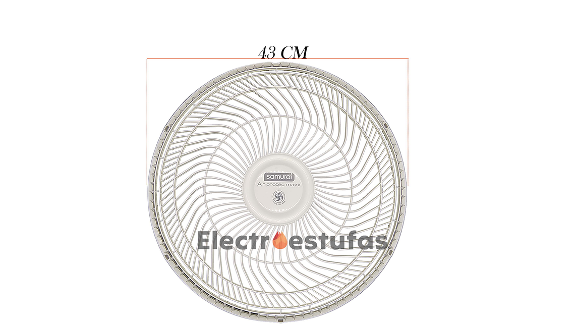 Malla o Parrilla Delantera Ventilador Samurái Air Protec Blanco 2