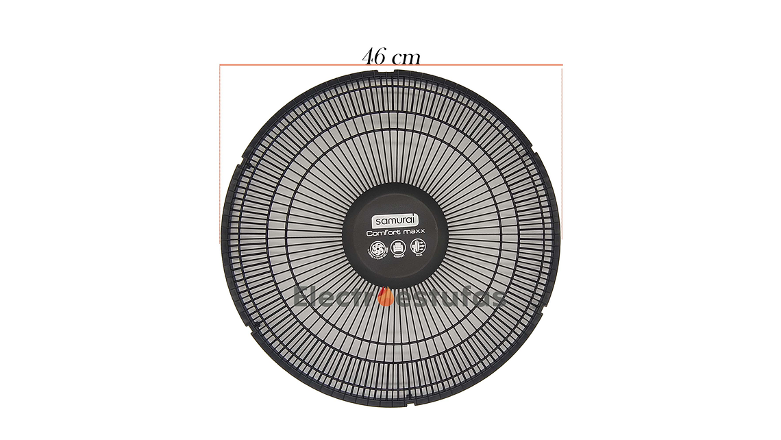 Malla o Parrilla Delantera Ventilador Samurái Comfort Negra 5