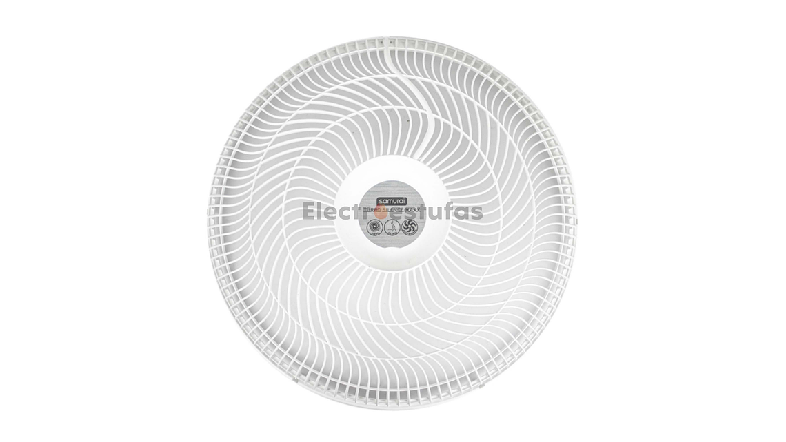 Malla o Parrilla Delantera Ventilador Samurái Turbo Silence Blanca 2