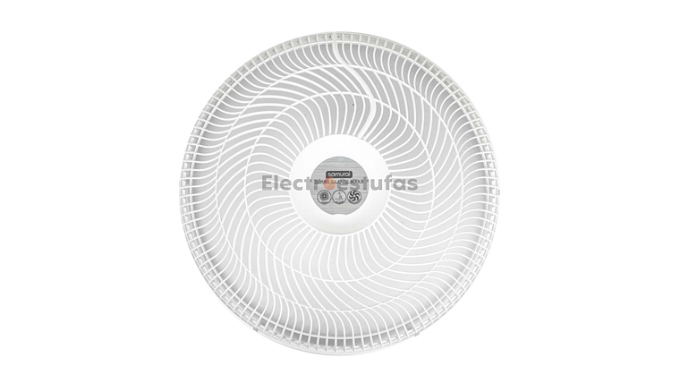 Malla o Parrilla Delantera Ventilador Samurái Turbo Silence Blanca 2