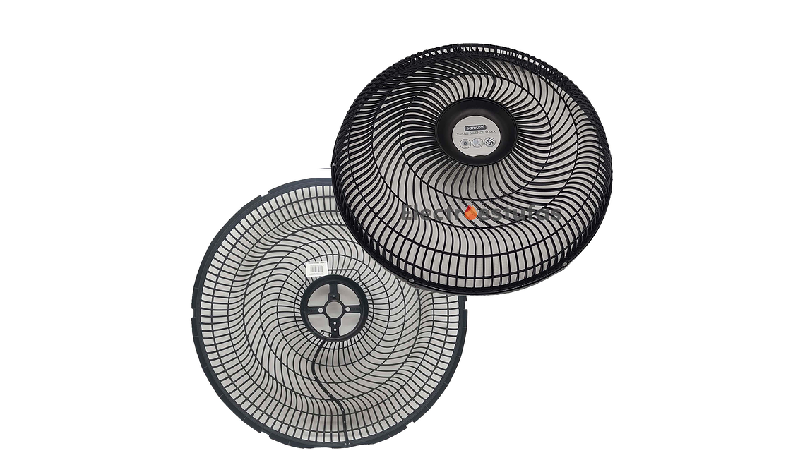 Juego Malla o Parrilla Ventilador Samurái Turbo Silence Negro 1
